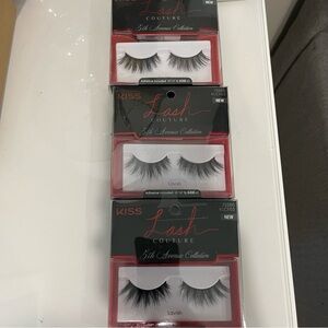 3 brand new packages of Kiss Lash Couture Lavish false lashes